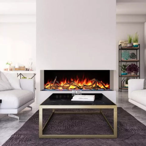 Image of Amantii Tru View Bespoke 75" 3-Sided Built-in Electric Fireplace | TRV-75 BESPOKE