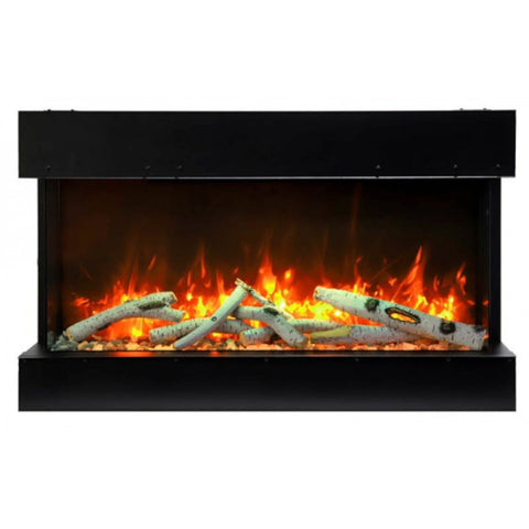 Image of Amantii Tru-View Slim 50" Indoor/Outdoor Built-In 3-Sided Glass Smart Electric Fireplace | 50-TRV-SLIM