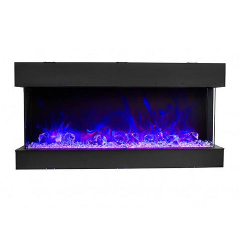 Image of Amantii Tru-View Slim 72" Indoor/Outdoor Built-In 3-Sided Glass Smart Electric Fireplace | 72-TRV-SLIM