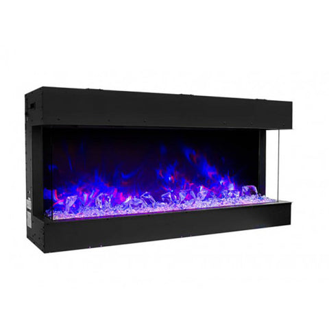 Image of Amantii Tru-View Slim 72" Indoor/Outdoor Built-In 3-Sided Glass Smart Electric Fireplace | 72-TRV-SLIM