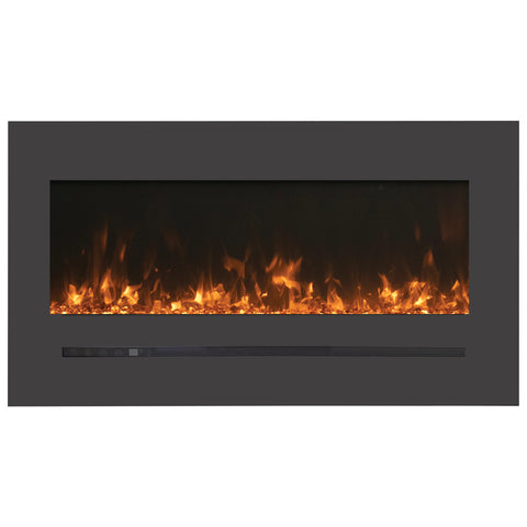 Image of Amantii WM-FML-STL Linear 26" Electric Fireplace | WM-FML-26-3223-STL