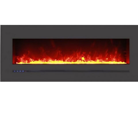 Image of Amantii WM-FML-STL Linear 48" Electric Fireplace | WM-FML-48-5523-STL