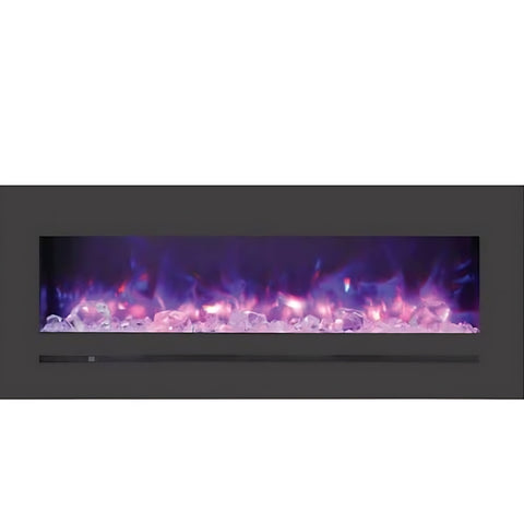 Image of Amantii WM-FML-STL Linear 48" Electric Fireplace | WM-FML-48-5523-STL