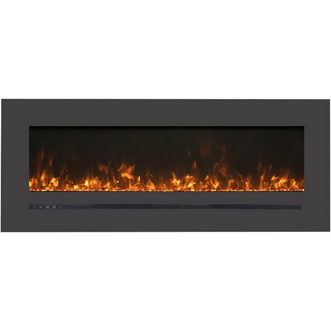 Image of Amantii WM-FML-STL Linear 48" Electric Fireplace | WM-FML-48-5523-STL