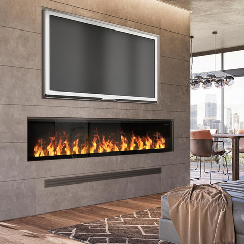 Image of Dimplex Opti-Myst® 86" Linear Wall-Mount/Built-In Electric Fireplace | OLF86-AM