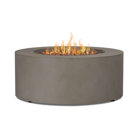 Image of Real Flame Aegean Round Propane or Natural Gas Fire Pit Table | C9815LP-MGRY