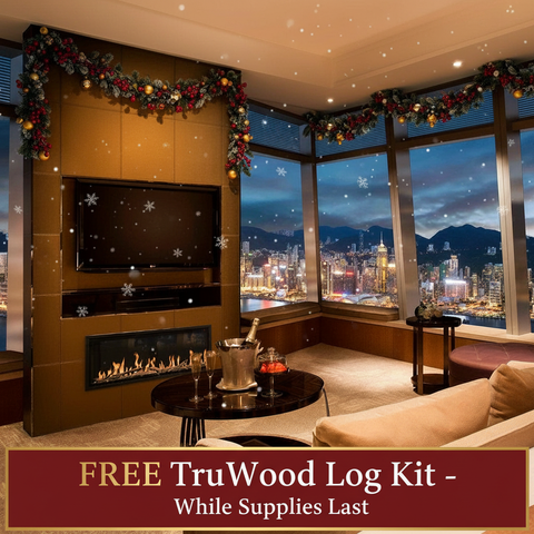 Modern Flames Orion Slim 60" Virtual Fireplace | Built-In Or Wall Mounted | Single Sided | OR60-SLIM | Tall Flame Upgrade Included