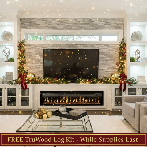 Modern Flames Orion Slim 76" Virtual Fireplace | Built-In Or Wall Mounted | Single Sided | OR76-SLIM | Tall Flame Upgrade Included