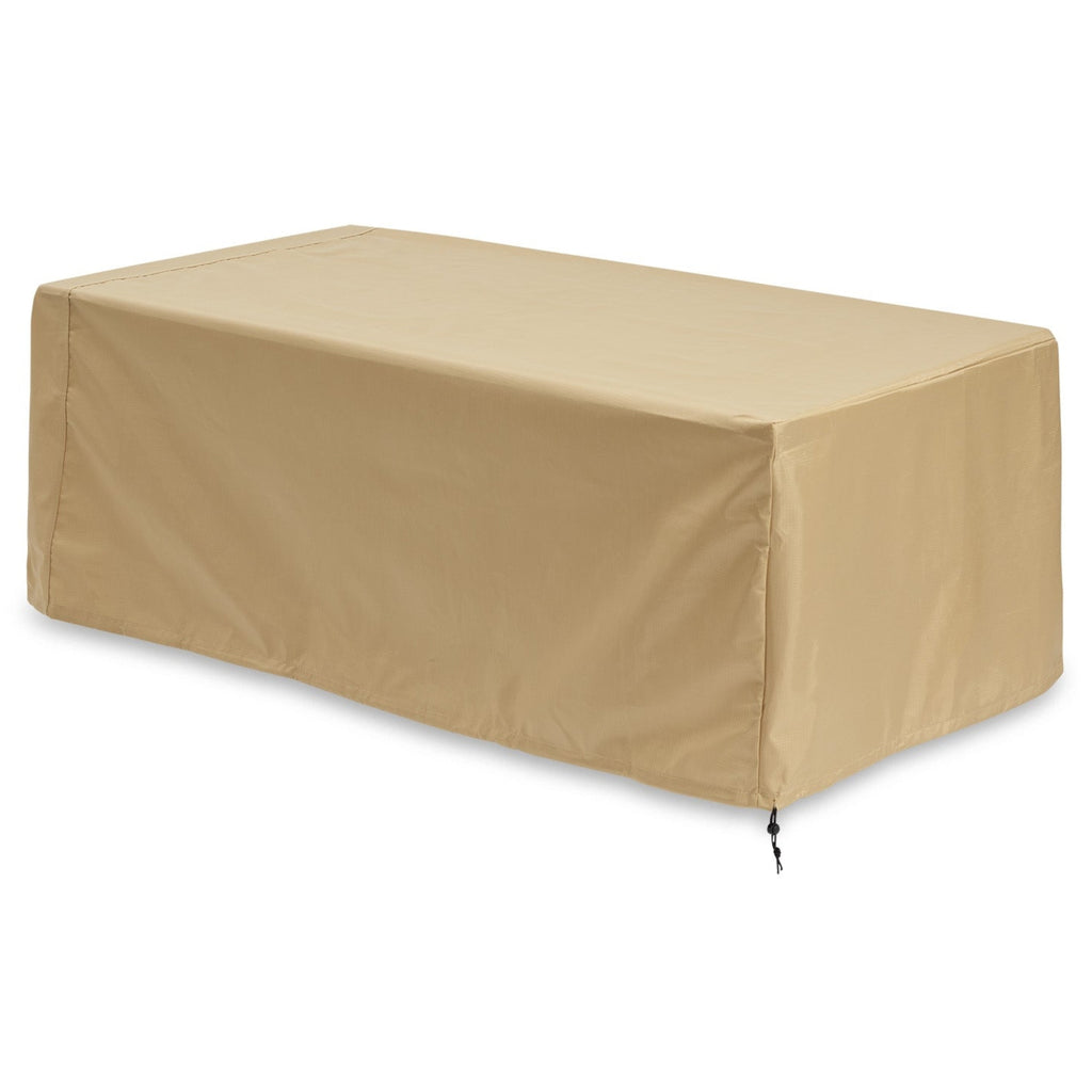 Linear Tan Protective Cover. (56" W X 27.63" D X 22.25" H)