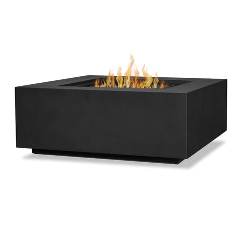 Real Flame Aegean Square Propane or Natural Gas Fire Pit Table | C9812LP-BLK
