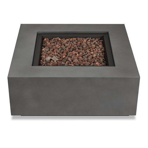Image of Real Flame Aegean Square Propane or Natural Gas Fire Pit Table | C9812LP-WSLT
