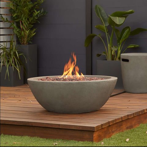 Image of Real Flame Riverside Round Propane or Natural Gas Fire Pit | C539LP-GLG