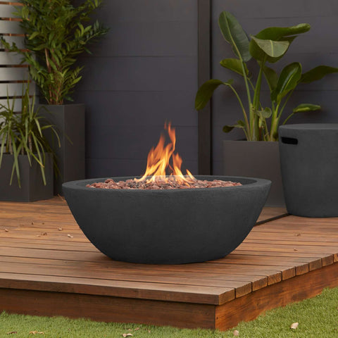Image of Real Flame Riverside Round Propane or Natural Gas Fire Pit | C539LP-SHL