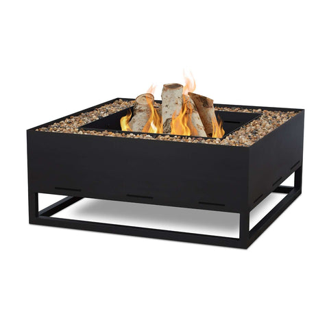 Image of Real Flame Trey Wood Burning Fire Pit | 965-BLK