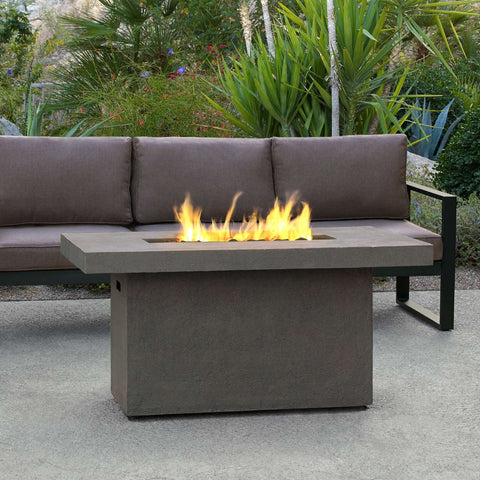 Real Flame Ventura Rectangle Propane or Natural Gas Fire Pit Table | C9640LP-TGLG