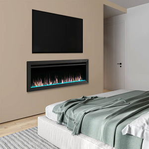 SimpliFire 50" Allusion Slim Wall Mount / Built-In Electric Fireplace | SF-ALLS50