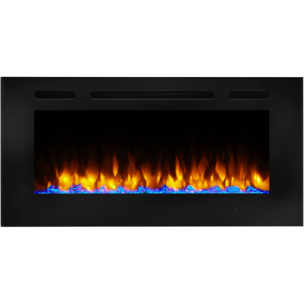 SimpliFire Allusion 40" Wall Mount/Recessed Linear Electric Fireplace | SF-ALL40-BK