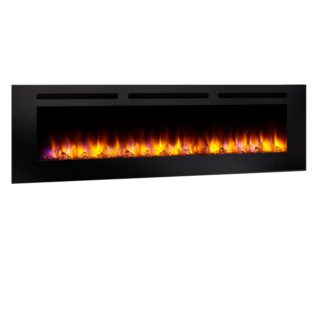 SimpliFire Allusion 60" Wall Mount/Recessed Linear Electric Fireplace | SF-ALL60-BK