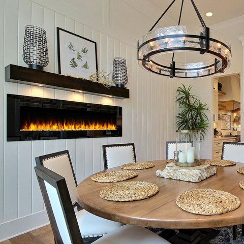 Image of SimpliFire Allusion 84" Wall Mount/Recessed Linear Electric Fireplace | SF-ALL84-BK