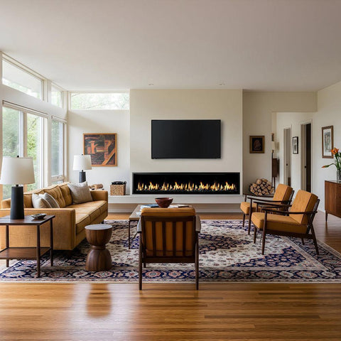 Image of SimpliFire Allusion Edge 100" Linear Electric Recessed Fireplace | SF-ALLE100