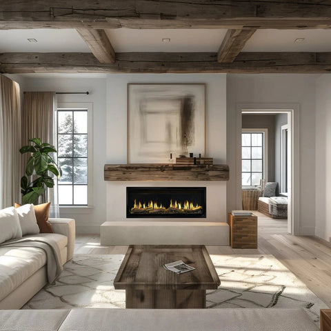 Image of SimpliFire Allusion Edge 50" Linear Electric Recessed Fireplace | SF-ALLE50