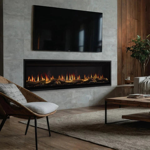Image of SimpliFire Allusion Edge 78" Linear Electric Recessed Fireplace | SF-ALLE78