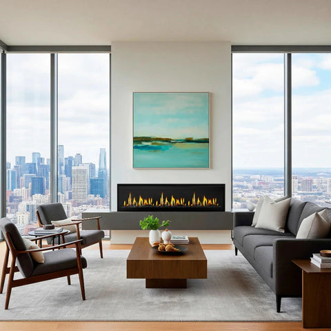 SimpliFire Allusion Edge 78" Linear Electric Recessed Fireplace | SF-ALLE78