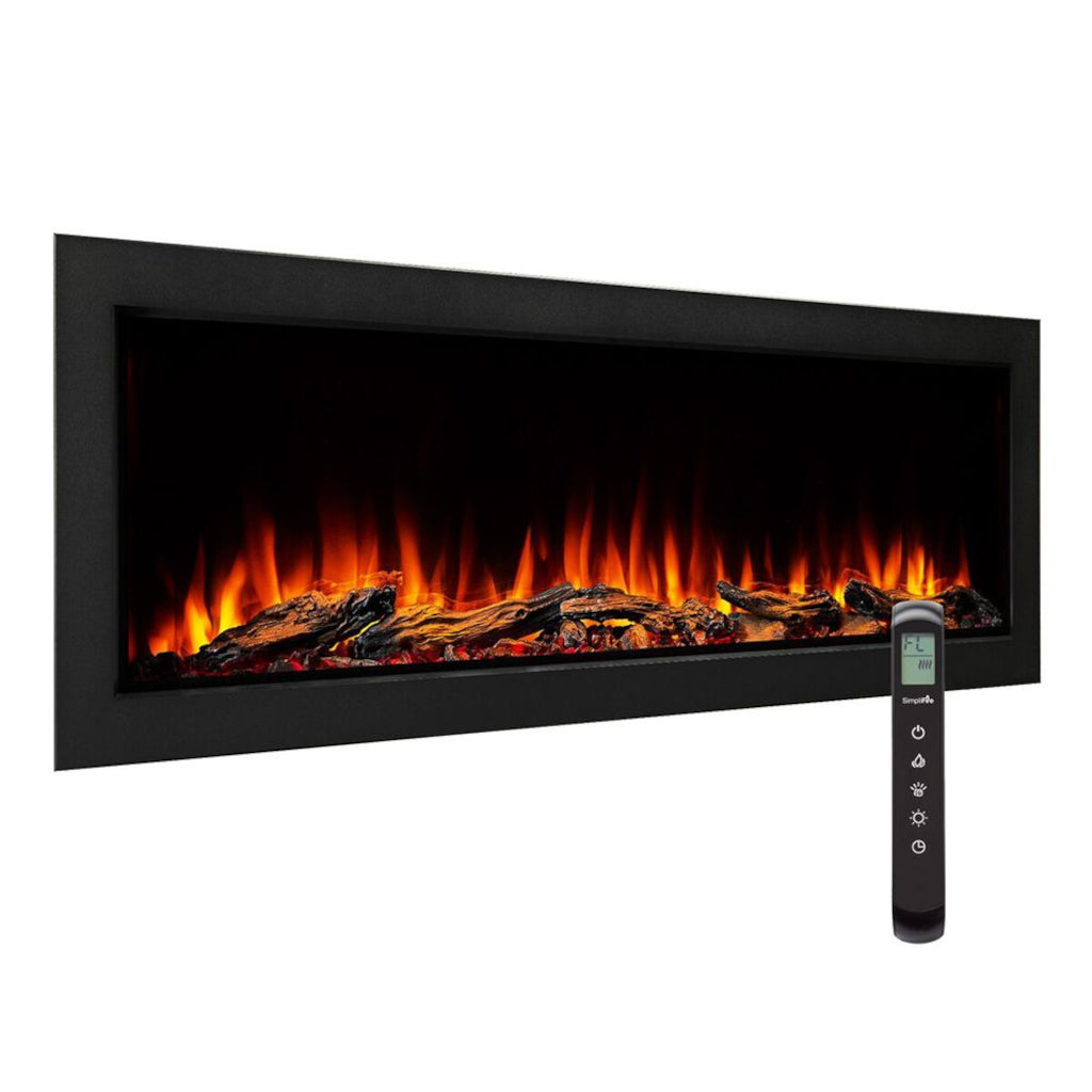 SimpliFire Forum Outdoor 55" Built-In/Recessed Linear Electric Fireplace | SF-OD55