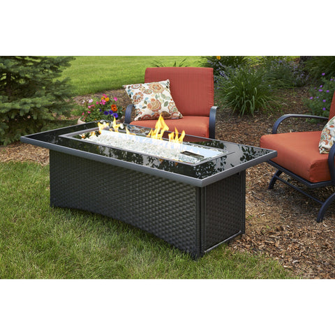 Image of The Outdoor GreatRoom Company Balsam Montego Linear Gas Fire Pit Table | MG-1242-BLSM-K