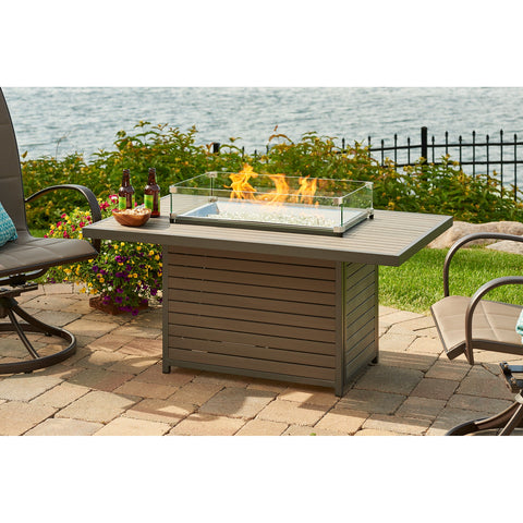 Image of The Outdoor GreatRoom Company Brooks Rectangular Gas Fire Pit Table | BRK-1224-19-K