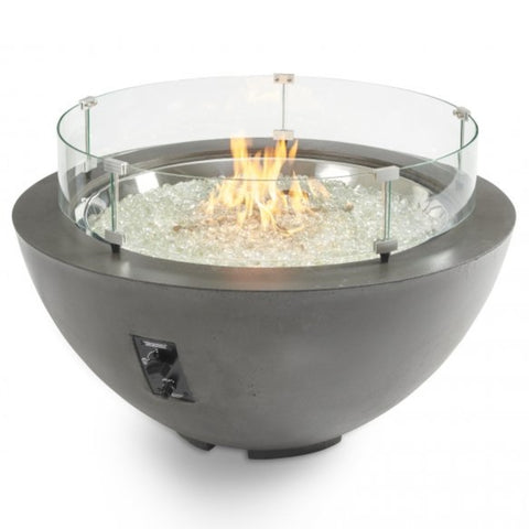 Image of The Outdoor GreatRoom Company Midnight Mist Cove 42" Round Gas Fire Pit Bowl | CV-30MM