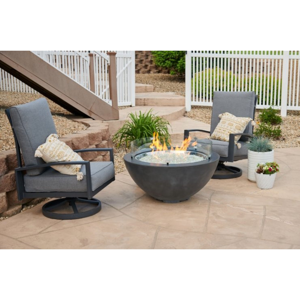 The Outdoor GreatRoom Company Midnight Mist Cove 42" Round Gas Fire Pit Bowl | CV-30MM