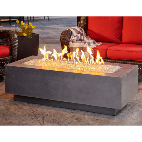 Image of The Outdoor GreatRoom Company Midnight Mist Cove 54" Linear Gas Fire Pit Table | CV-54MM