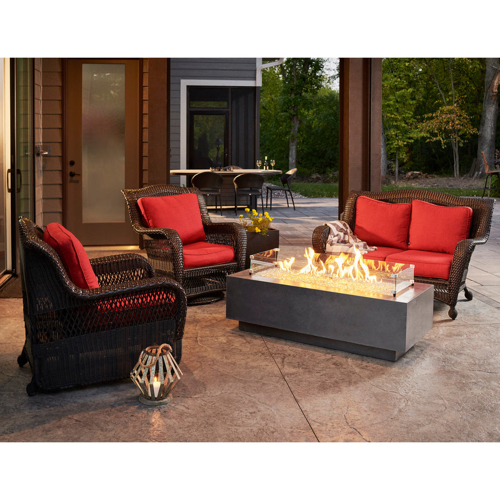 The Outdoor GreatRoom Company Midnight Mist Cove 54" Linear Gas Fire Pit Table | CV-54MM