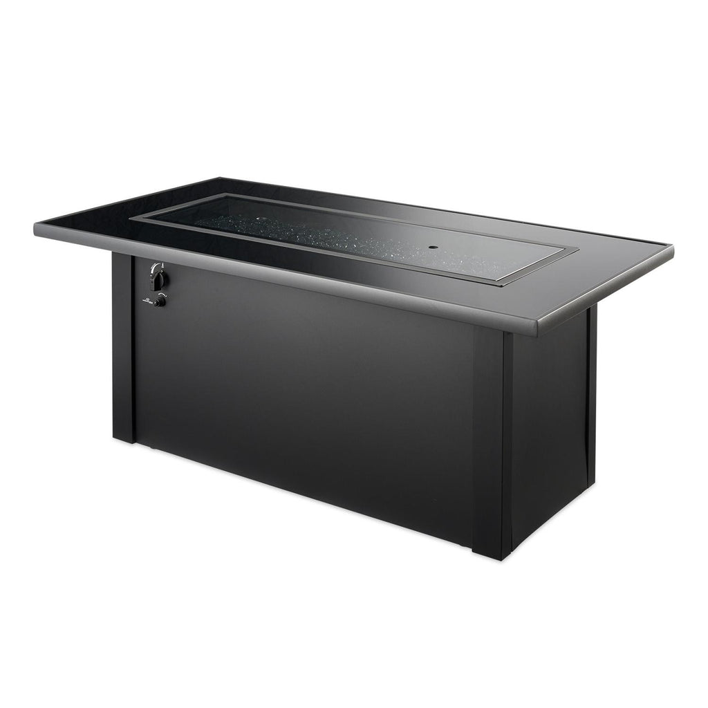 The Outdoor GreatRoom Company Monte Carlo Linear Gas Fire Pit Table | MCR-1242-BLK-K
