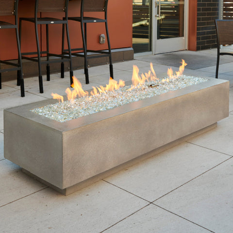 Image of The Outdoor GreatRoom Company Natural Grey Cove 72" Linear Gas Fire Pit Table | CV-72