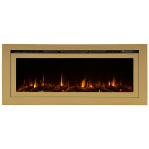 Touchstone Sideline Deluxe Gold 60" Recessed Smart Electric Fireplace | 86276