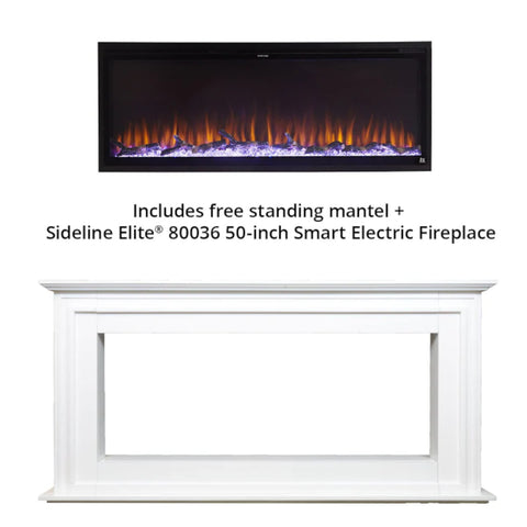 Image of Touchstone Sideline Elite 50-inch Smart Electric Fireplace with Encase Surround Mantel | 90001-80036