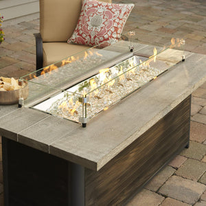 The Outdoor GreatRoom Company 61-Inch Linear Propane Gas Fire Pit Table - Grey Cedar - CR-1242-K - Fire Pit Table - The Outdoor GreatRoom Company - ElectricFireplacesPlus.com