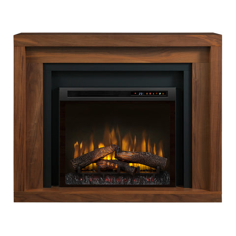 Image of Dimplex Anthony Electric Fireplace Mantel With Logs - GDS28L8-1942WL