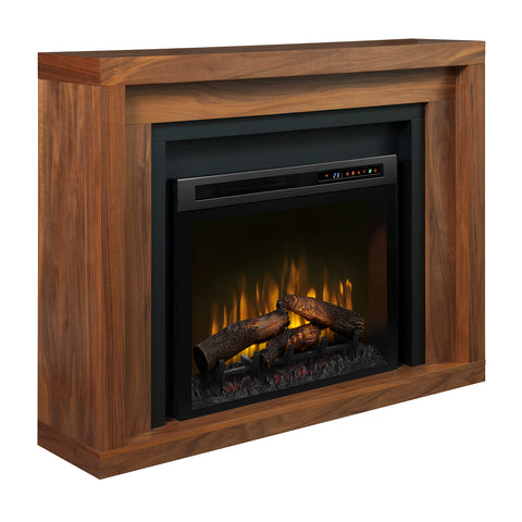 Image of Dimplex Anthony Electric Fireplace Mantel With Logs - GDS28L8-1942WL