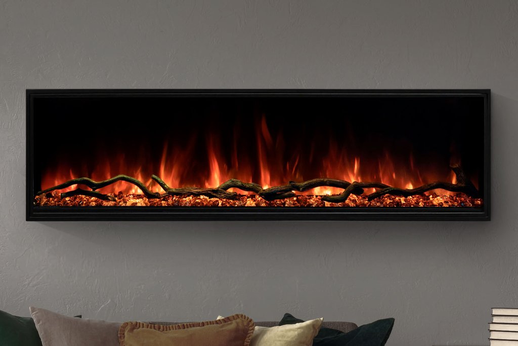 Modern Flames Landscape Pro Slim 56" Built In Wall Mount Electric Fireplace - LPS-5614