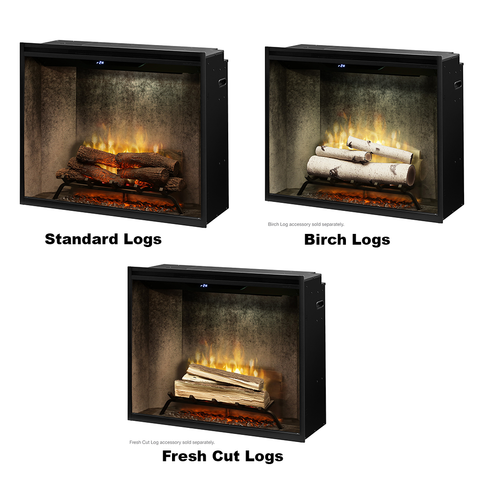 Image of Dimplex Revillusion® 36" Portrait Built-In Electric Fireplace - Weathered Concrete -  RBF36PWC