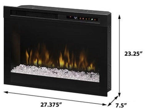 Image of Dimplex 28" Multi-Fire XHD Electric Fireplace Insert w/ Acrylic - XHD28G