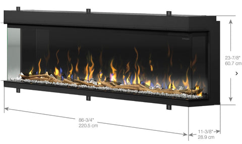 Image of Dimplex Ignite XL Bold 88" Linear Built In | 3 Sided Electric Fireplace | XLF8817-XD