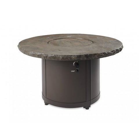 Image of The Outdoor GreatRoom Company Marbleized Noche Beacon Round Gas Fire Pit Table - BC-20-MNB