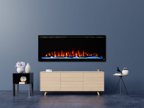 Image of Touchstone Sideline Elite 50" Linear Flush Mount WiFi Enabled Smart Electric Fireplace - (Alexa / Google Compatible) - 80036