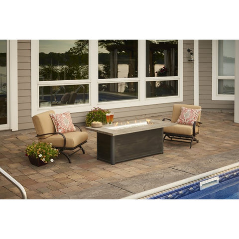 Image of The Outdoor GreatRoom Company Cedar Ridge Linear Gas Fire Pit Table | CR-1242-K