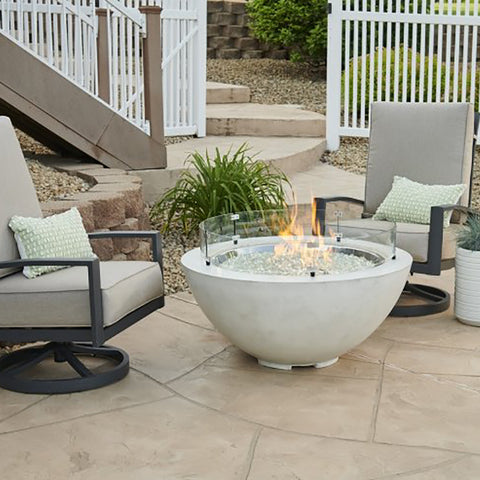 Image of The Outdoor GreatRoom Company White Cove 42" Round Gas Fire Pit Bowl | CV-30WT