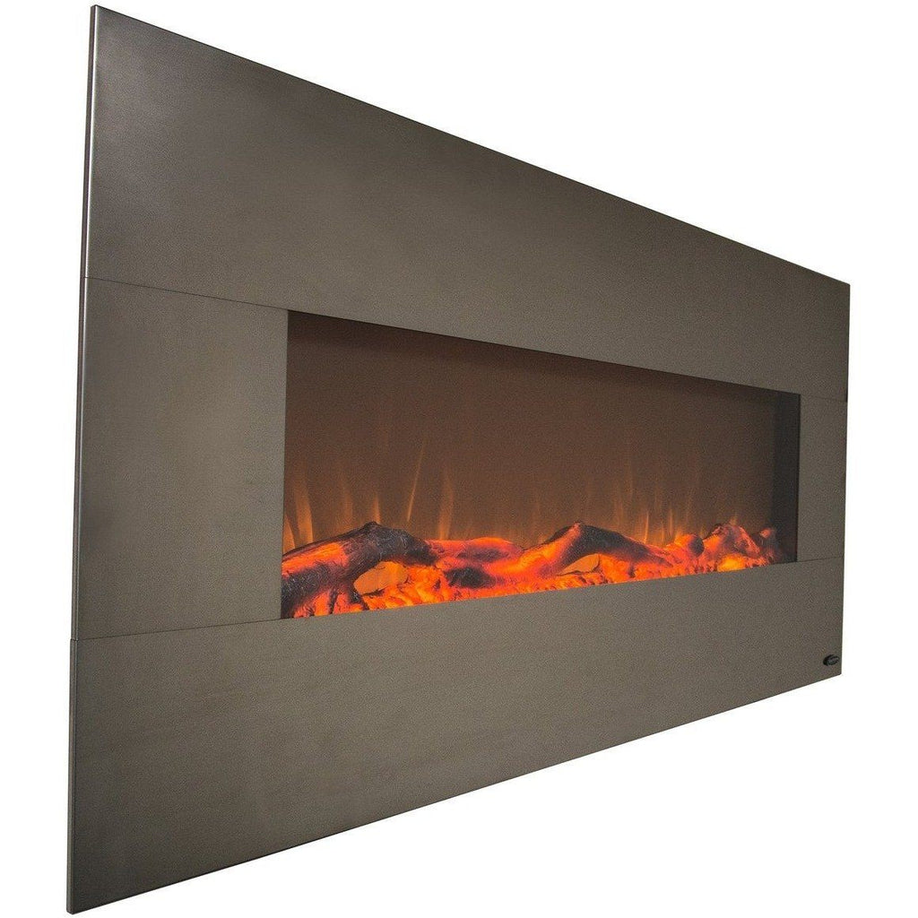 Touchstone Onyx 50-inch Stainless Steel Electric Fireplace with Heat – 